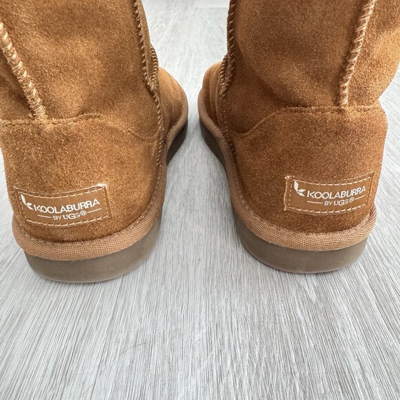 Koolaburra by UGG Victoria Short Boots Chestnut Suede Size 3 US Youth (Women 5) - Picture 5 of 14